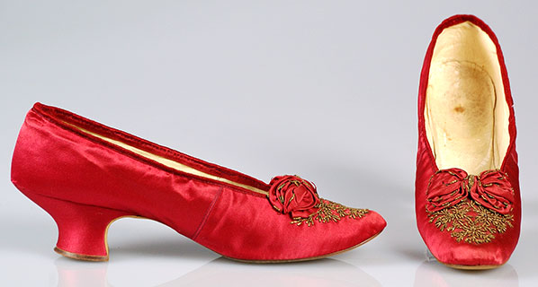 Silk victorian shoes